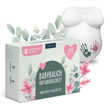 Gipsabdruck Babybauch Set | Eukalyptus