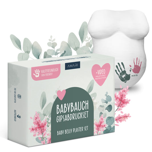Gipsabdruck Babybauch Set | Eukalyptus