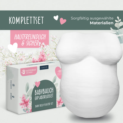 Gipsabdruck Babybauch Set | Eukalyptus