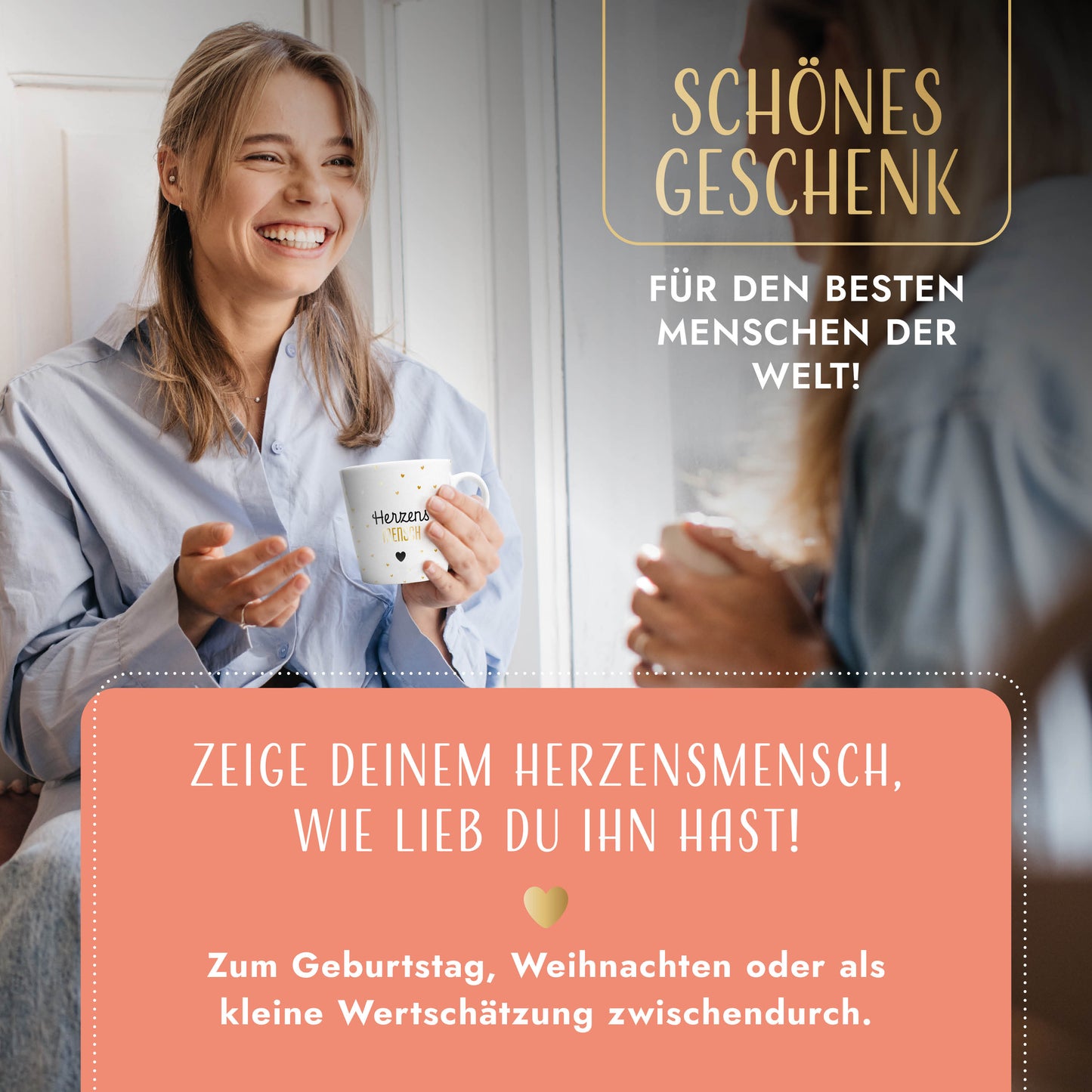 Tasse "Herzensmensch" | Goldene Details (021)