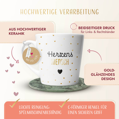 Tasse "Herzensmensch" | Goldene Details (021)