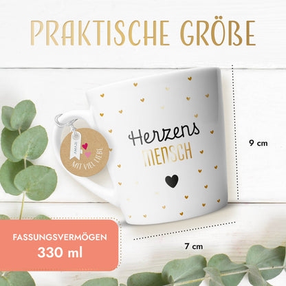 Tasse "Herzensmensch" | Goldene Details (021)