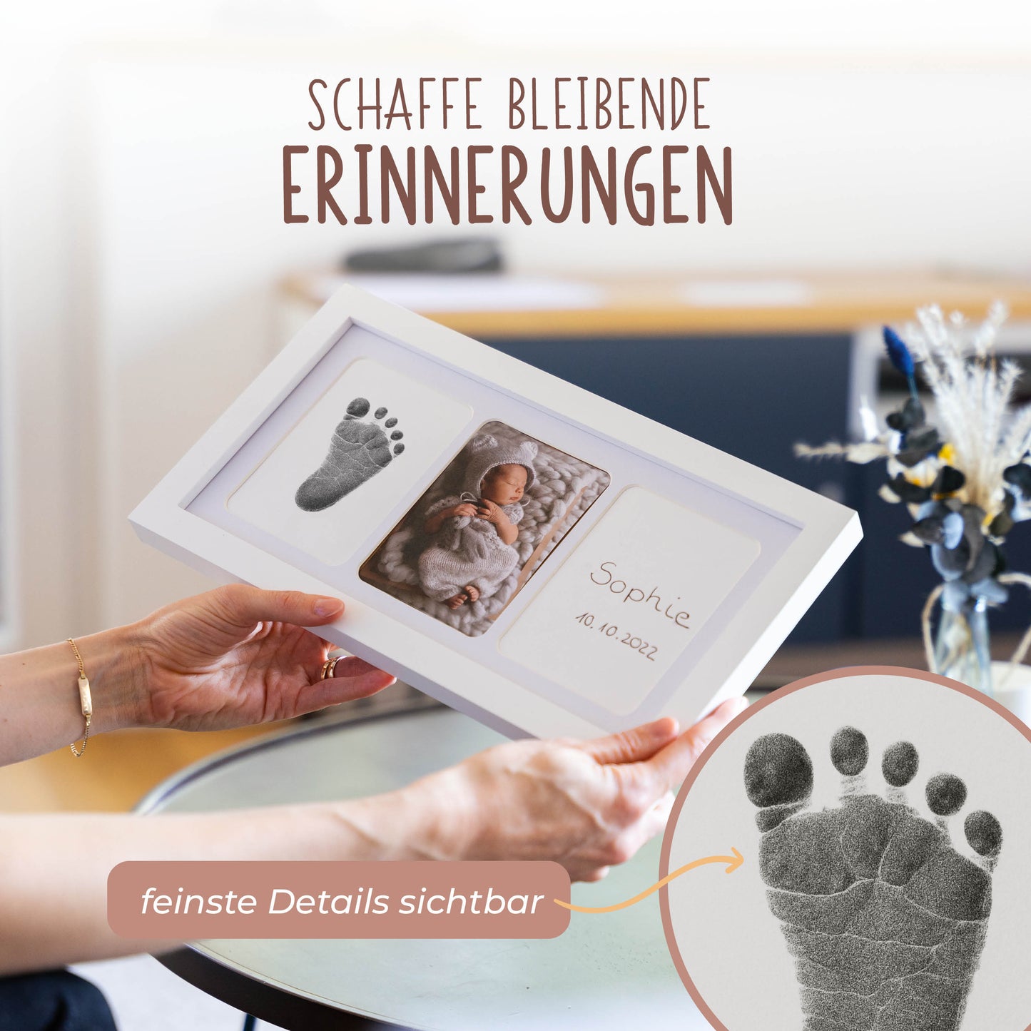 Baby Handabdruck & Fußabdruck Set