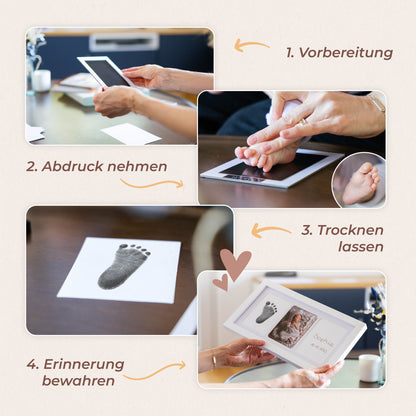 Baby Handabdruck & Fußabdruck Set