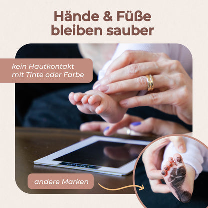 Baby Handabdruck & Fußabdruck Set