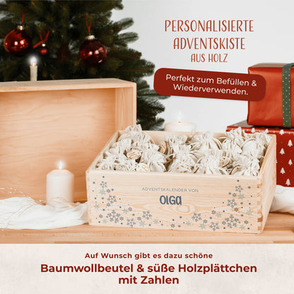 Amari ® Personalisierte Adventskiste | Schneeflocke 008.01.08