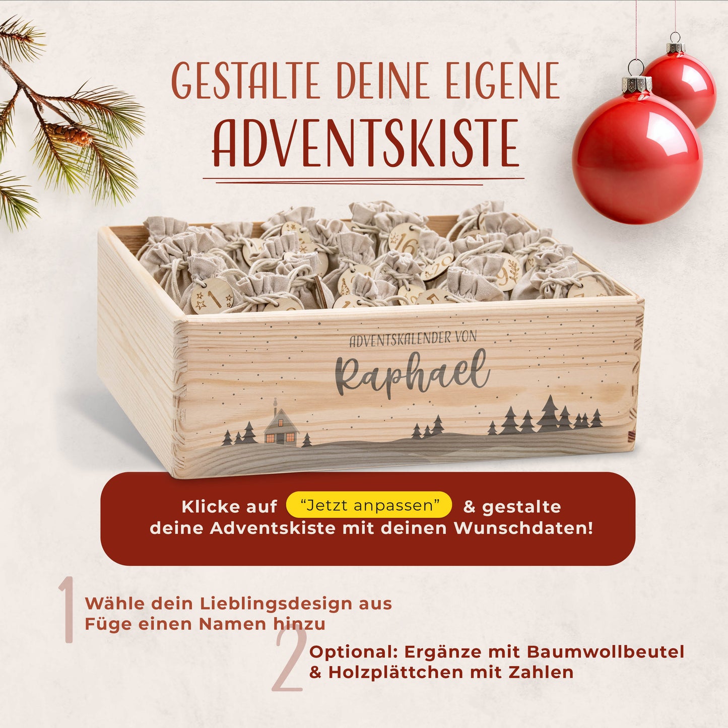 Amari ® Personalisierte Adventskiste | 008.01.02 Winterwelt