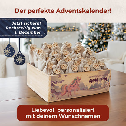 Amari ® Personalisierte Adventskiste | Einhorn Weihnachten 008.02.05