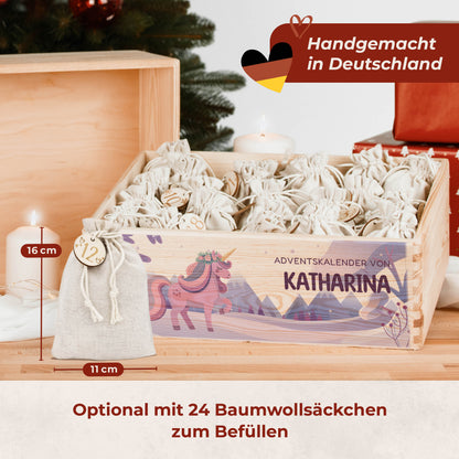 Amari ® Personalisierte Adventskiste | Einhorn Weihnachten 008.02.05