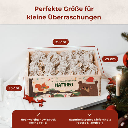 Amari ® Personalisierte Adventskiste | Bär Weihnachten 008.02.10