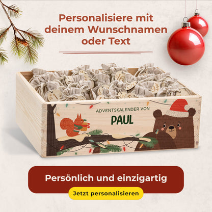 Amari ® Personalisierte Adventskiste | Bär Weihnachten 008.02.10