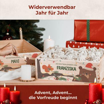 Amari ® Personalisierte Adventskiste | Bär Weihnachten 008.02.10