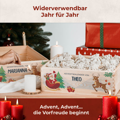 Amari ® Personalisierte Adventskiste | Nikolaus 008.02.03