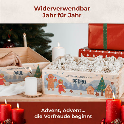 Amari ® Personalisierte Adventskiste | Lebkuchen 008.02.08