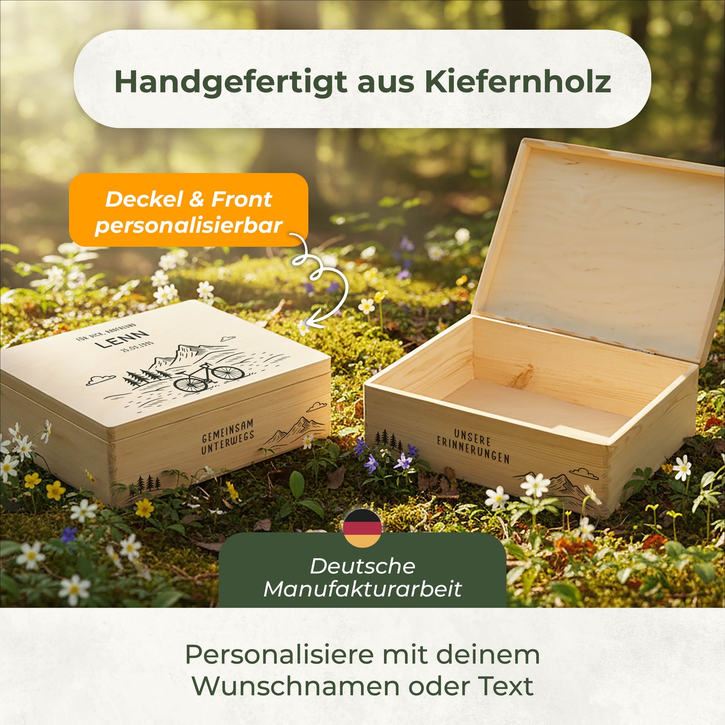 Amari ® Holzkiste Hobby | Fahrrad (020.01.03)