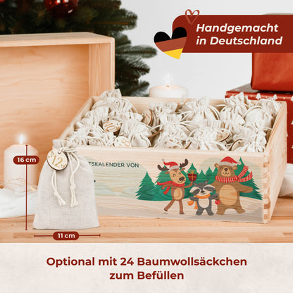 Amari ® Personalisierte Adventskiste | Waldtiere Weihnachten 008.02.04