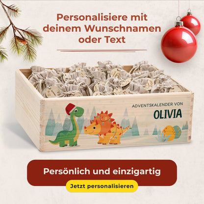 Amari ® Personalisierte Adventskiste | Dino Weihnachten 008.02.06