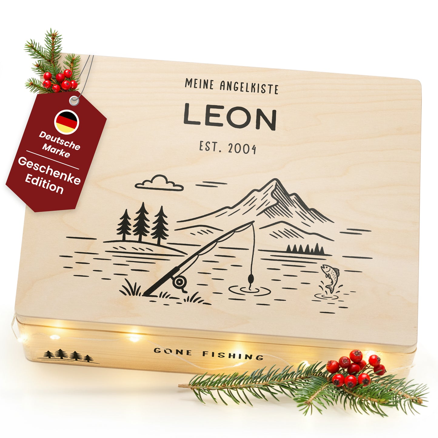 Amari ® Holzkiste Hobby | Angeln (020.01.01)