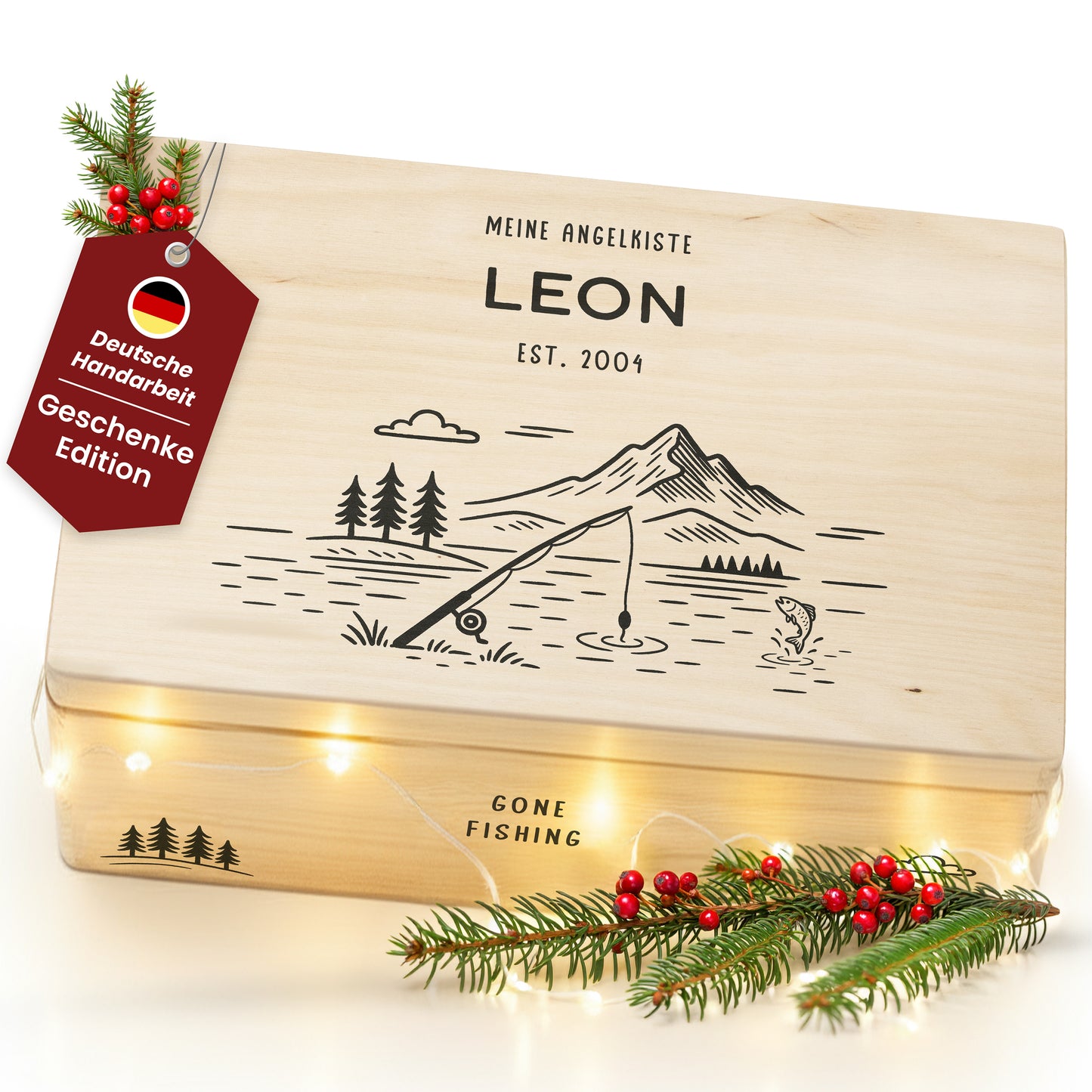 Amari ® Holzkiste Hobby | Angeln (020.01.01)