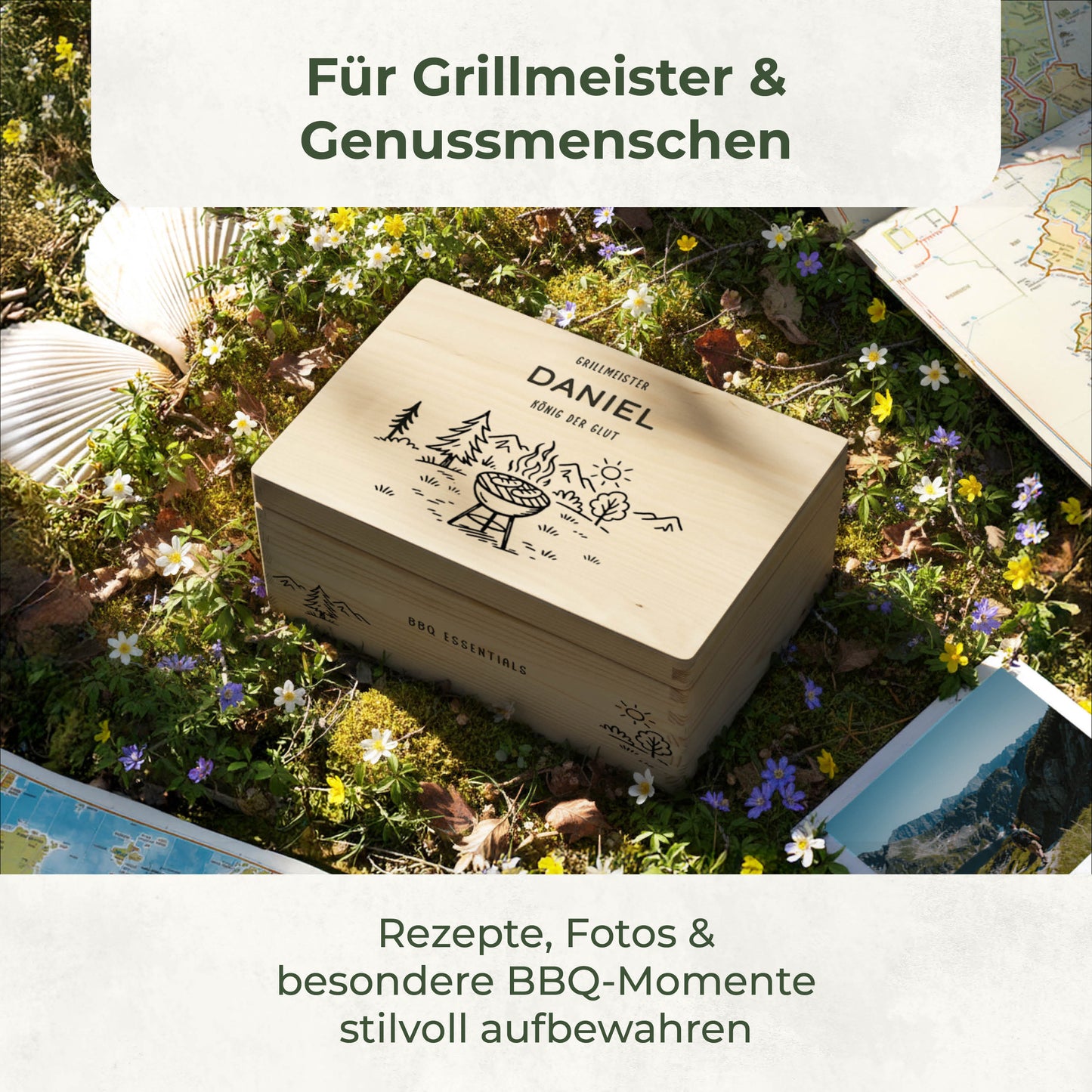 Amari ® Holzkiste Hobby | Grillen (020.01.04)