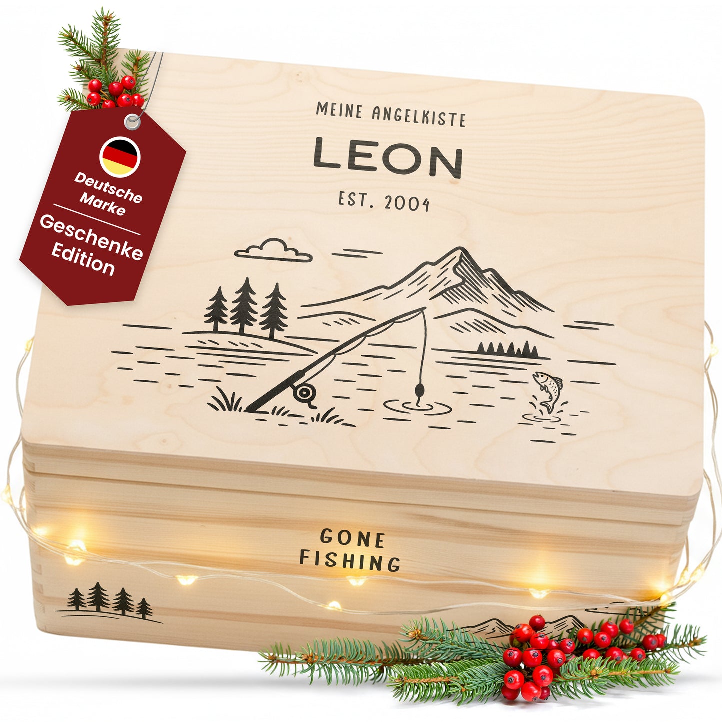 Amari ® Holzkiste Hobby | Angeln (020.01.01)