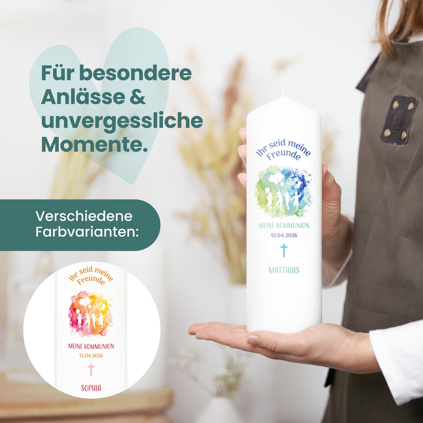 Kommunionkerze | Gemeinschaft (002.08.13)