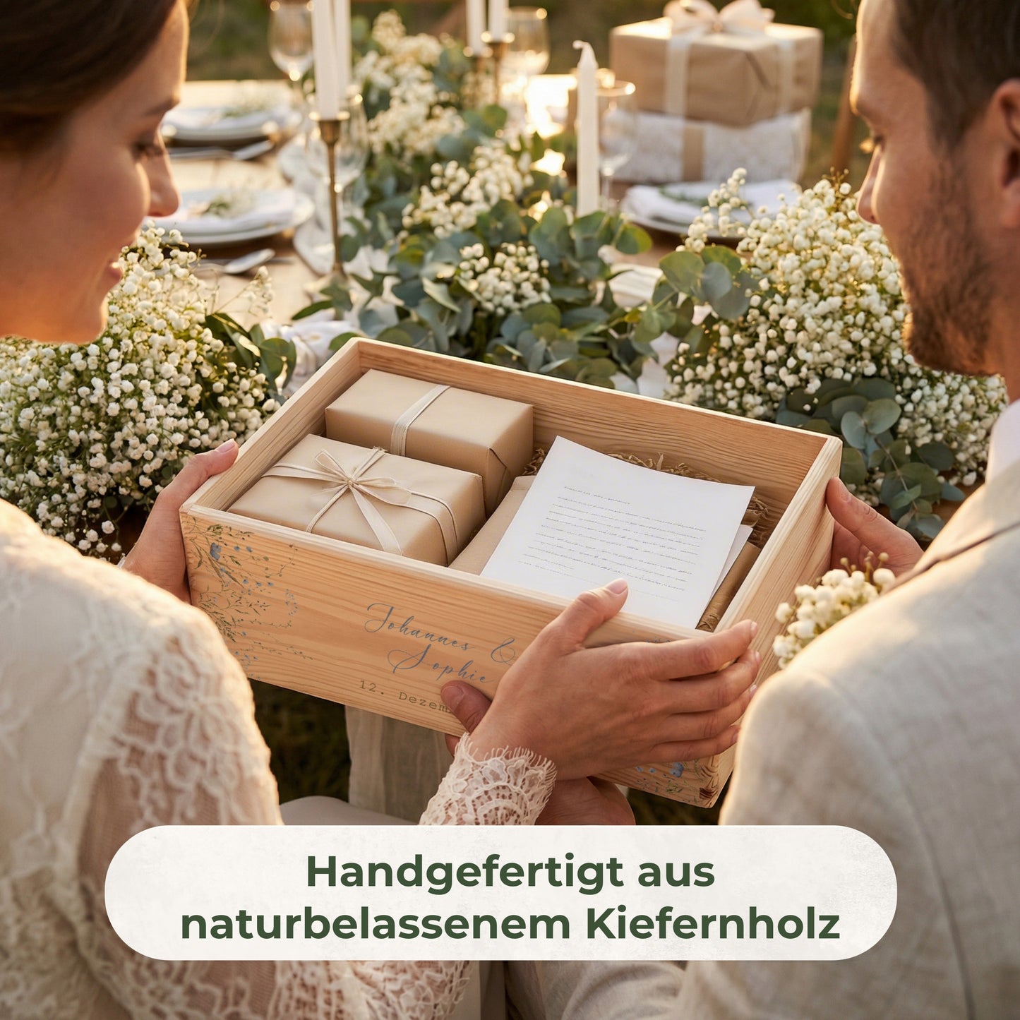 Erinnerungskiste Hochzeit offen | Vergissmeinnicht (021.02.04)