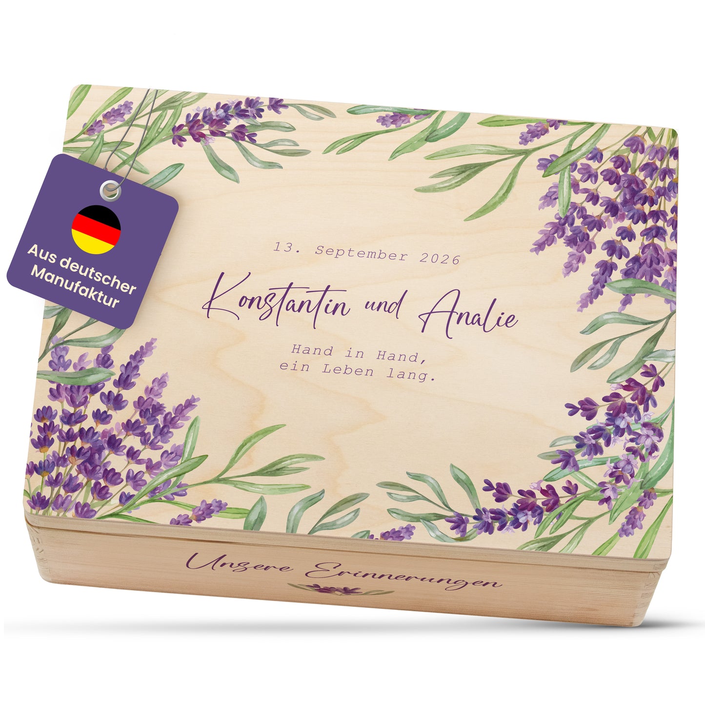 Erinnerungskiste Hochzeit | Lavendel