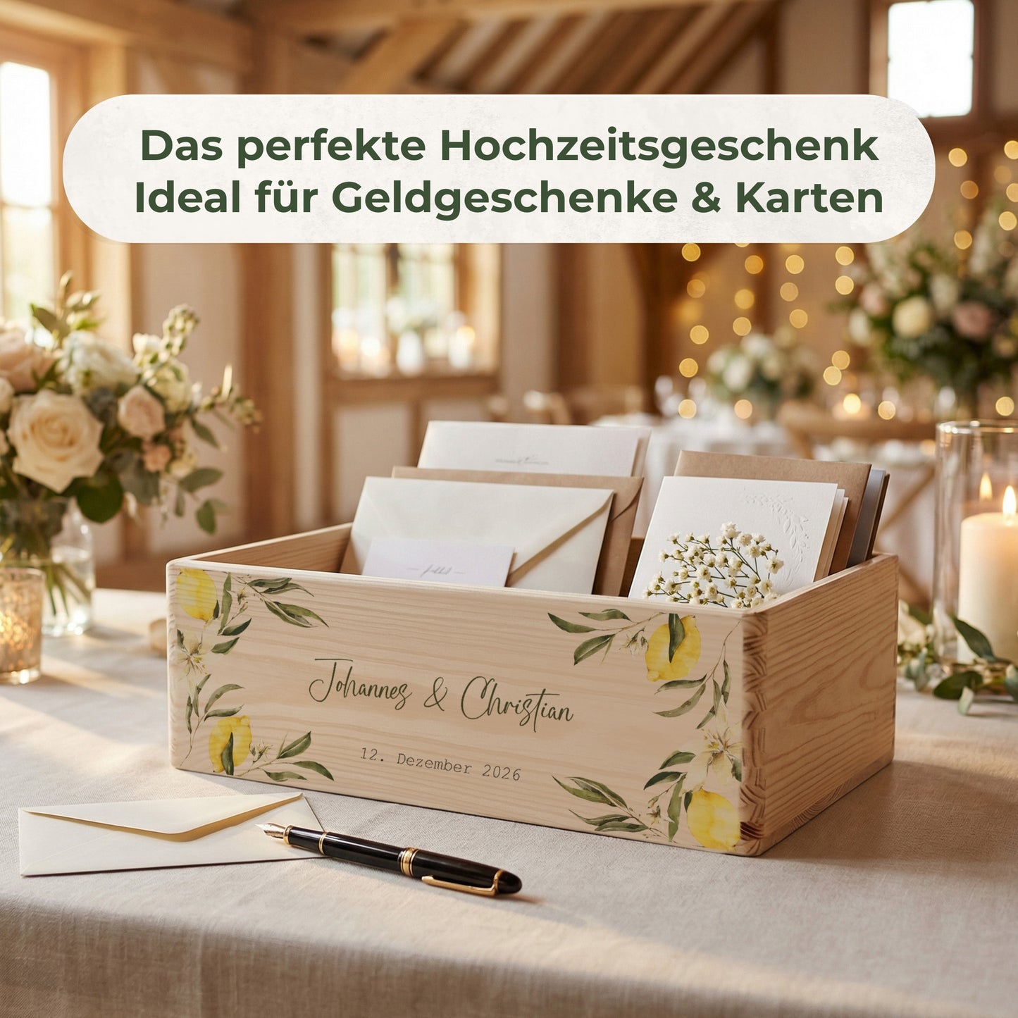 Erinnerungskiste Hochzeit offen | Zitrone (021.02.02)
