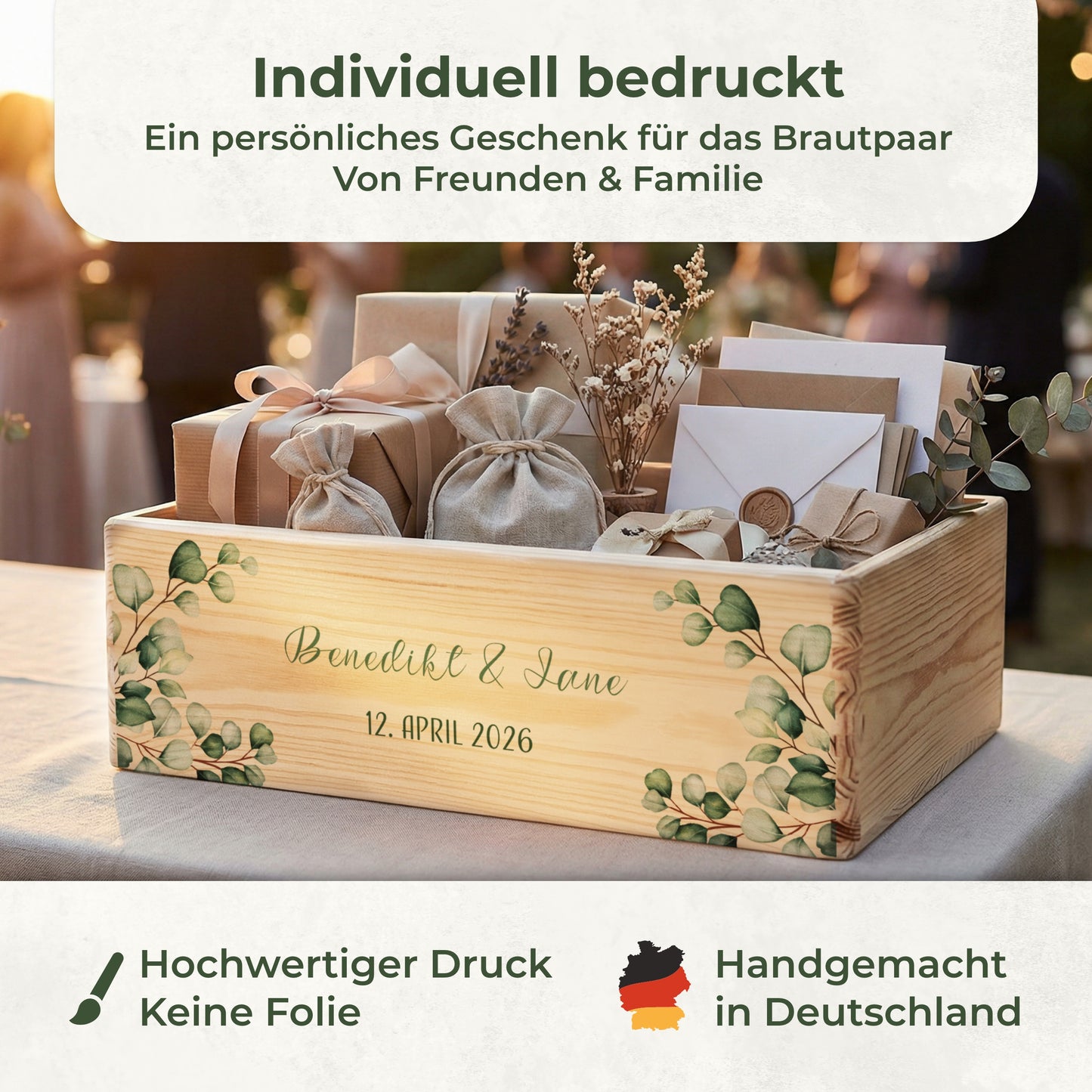 Erinnerungskiste Hochzeit offen | Eukalyptus (021.02.03)