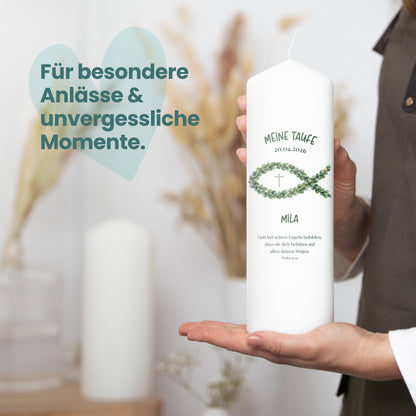 Taufkerze | Eukalyptus Fisch (002.10.08)