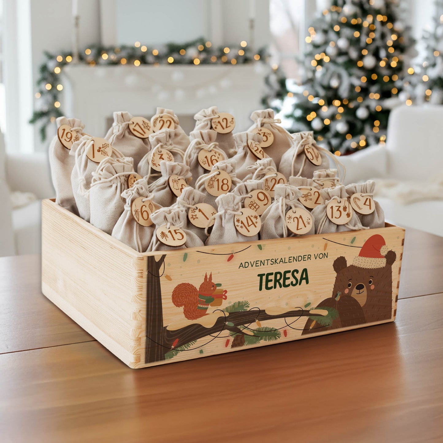 Amari ® Personalisierte Adventskiste | Bär Weihnachten 008.02.10