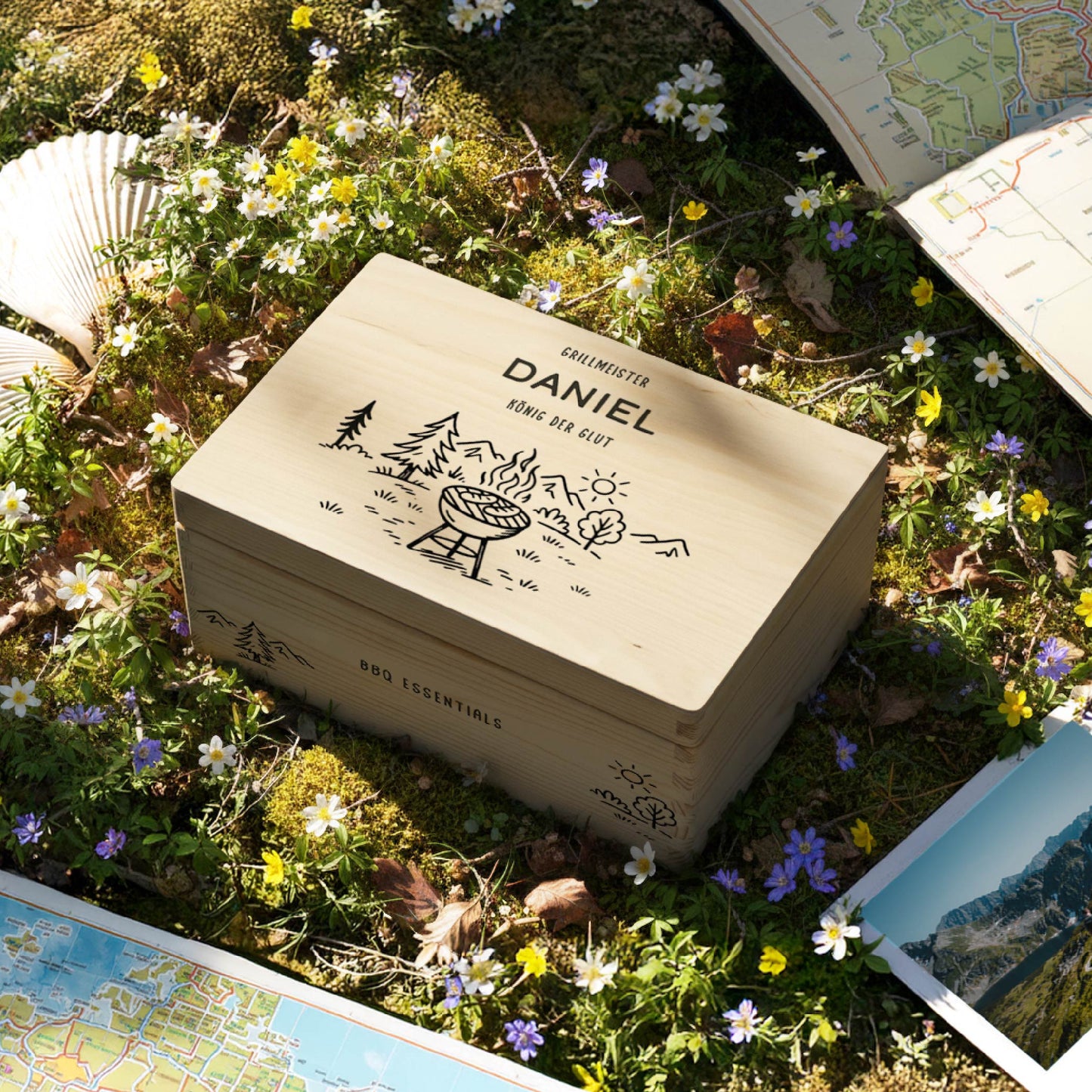 Amari ® Holzkiste Hobby | Grillen (020.01.04)