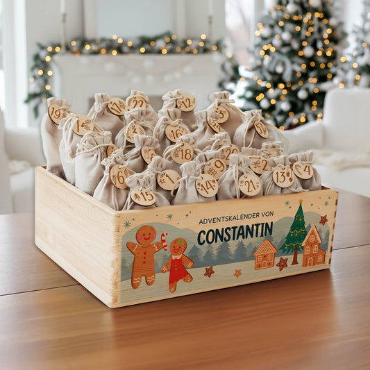 Amari ® Personalisierte Adventskiste | Lebkuchen 008.02.08
