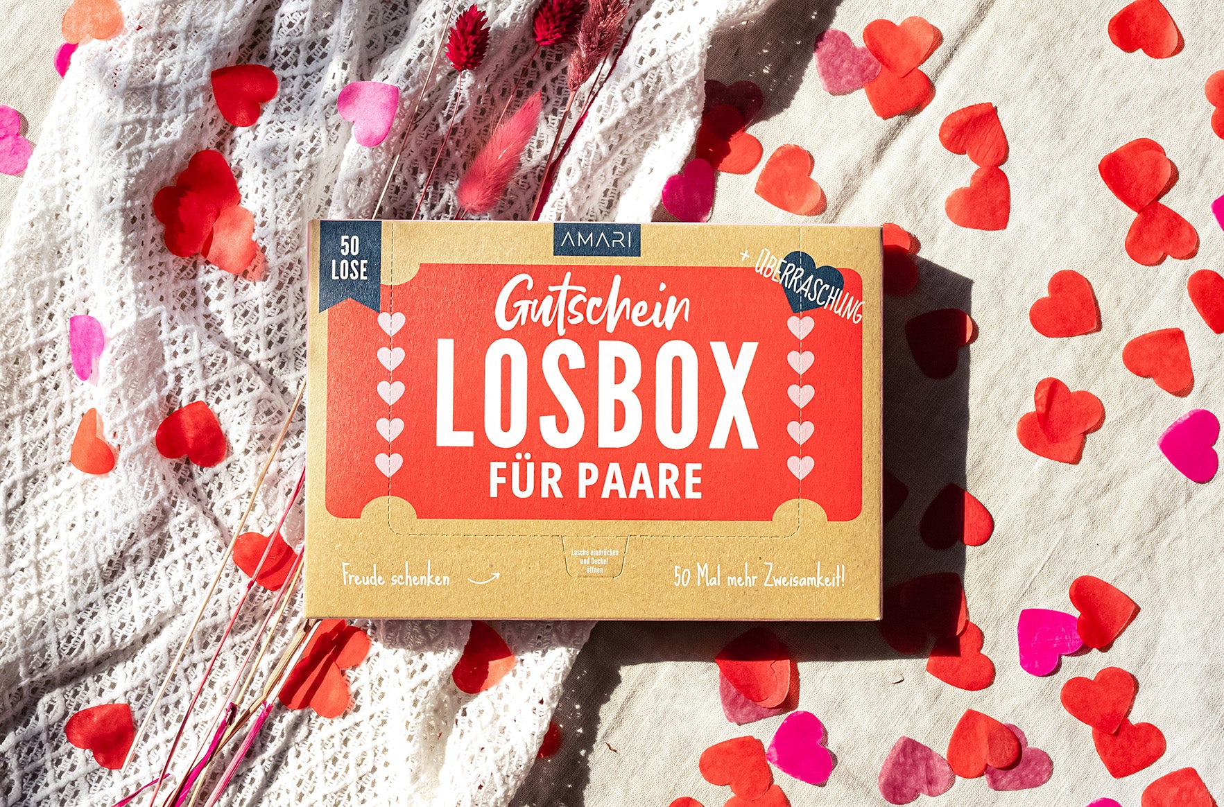 AMARI® Gutschein Losbox für Paare, Made in Germany