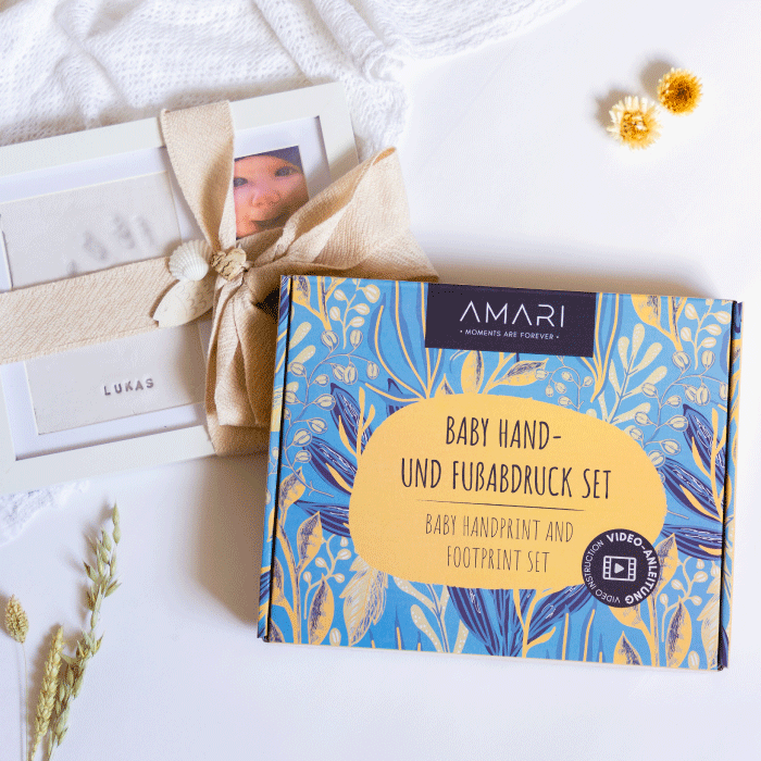 AMARI® Gipsabdruck Set Baby Hand- und Fuß Geschenkidee